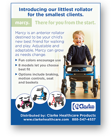 Clarke Health Care Products Marcy vertical ad