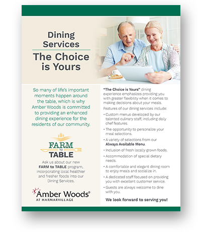 Amber Woods Farm to Table Flyer