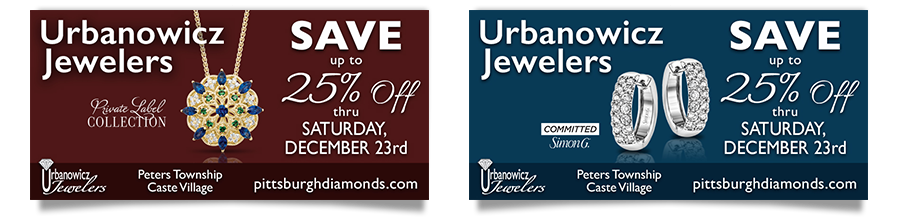 Urbanowicz Jewelers Christmas Billboards